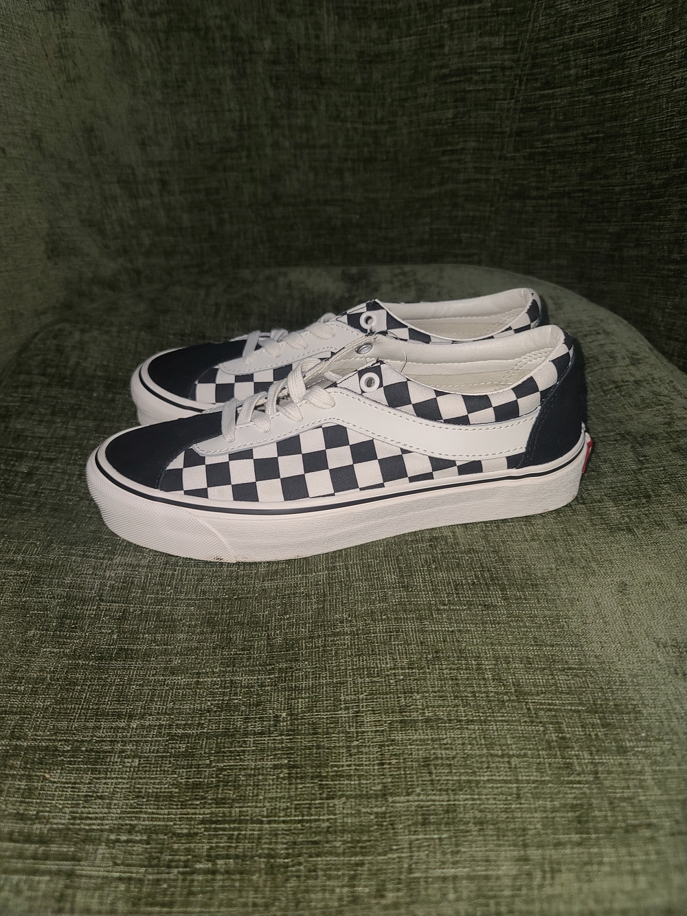 Vans Black And White Checkerboard Lace Up Sneakers - Size 7.5 Womens - Picture 2 of 4